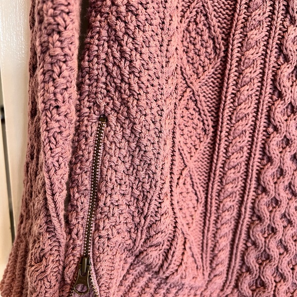 L.L. Bean Signature Cotton Fisherman Tunic Sweater - Vintage Plum - X-Small - Picture 5 of 6